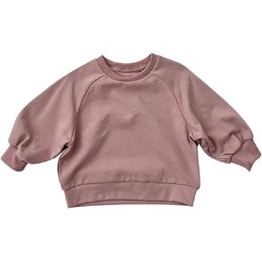 Baby Boy Clothes Tight-Fitting Leisure Toddler Kids Boys Girls Basic Crewneck Children Solid Pullover Sweatshirt