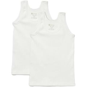 Organic Cotton White Boy Athlete 2 Pack