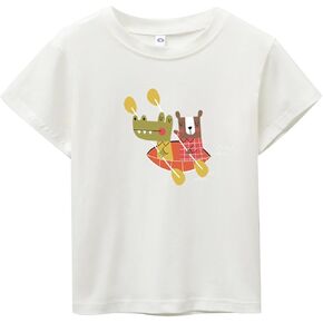 Summer Toddler Boys Girls Short Sleeve Cartoon Prints Casual Tops for Kids Clothes Boys Undershirts Size 5