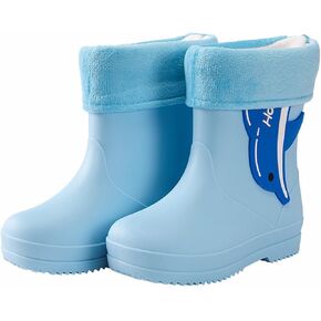 Baby Pan Shoes Toddlers Children Rain Shoes Boys and Girls Water Shoes Character Rain Shoes with Warm Toddler Raincoat