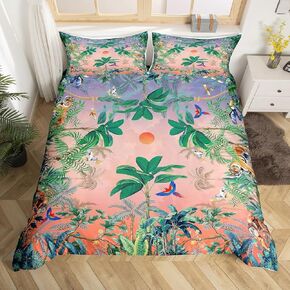 jejeloiu Construction Bedding Set Toddler Size Equipment Trucks Comforter Cover for Kids Cartoon Car Duvet Cover Excavator Tractor Yellow Orange Blue Room Decor 2Pcs with 1 Pillow Case,NO Comforter