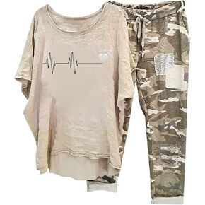 Two Piece Sets for Women Button Shirt High Waist Loose Pocket Pant Two Top And Bottom Set Cotton Linen Sets for