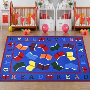 Kids Educational Rug，5x6ft，Colored Pencil Welcome Carpet，Classroom Rugs Elementary，Suitable for Children's Playrooms, Classrooms, Bedrooms and Nurseries