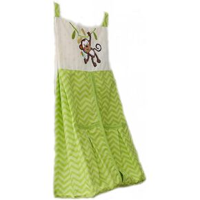 1 PC Diaper Organizer, Cute Cartoon Baby Diaper Hanging Bag, Gift Idea (Green Monkey)