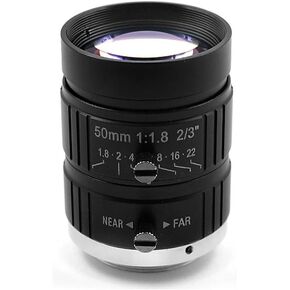 5 ميغابكسل HD 50 مم عدسة CCTV C-MOUNT F1.8 التنسيق 2/3 بوصة العدسة الصناعية الدليل القزحية للمراقبة كاميرا أمن