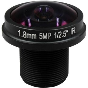 عدسة الكاميرا CCTV HD 5MP FISHEYE 1.8 مم M12 180 درجة زاوية واسعة F2.0 1/2.5 بوصة لكاميرا أمان المراقبة (5MP-1.8 ملم)