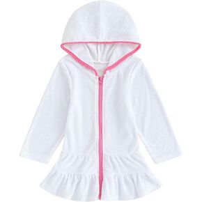 Guard Baby Girl Swimsuit Hoodie Hooded Long Sleeve Beach Dress Girls Swimsuit Girls 5t