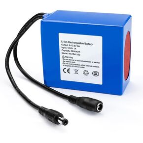 12v 5.2Ah 11.1v 5200mAh with DC Plug for LED Light Electric Devices