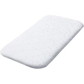2 Pack Fodoss Waterproof Fitted Bassinet Sheet with Elastic Band for Bedside Bassinet