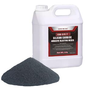Silicon Carbide Abrasive Blasting Media 8LBS 150 GRIT Coarse Sand Blasting Abrasive Media for Blasting Cabinet or Blasting Guns