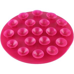 (Pack of 2) Creative Children's Tableware Sucker Baby Kids Magic Suction Mat Portable Double-Sided Suckers Anti-Slip Plate Bowl Cutlery Placemat(Rose Red)