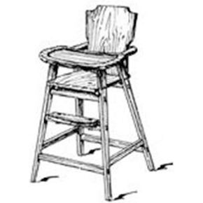 Woodcraft Project Paper Plan To Build 60'S Era High Chair - Material Not Included