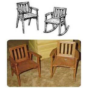خطة ورقة مشروع Woodcraft لبناء موسيقى الروك الطفل مع كرسي الذراع - مواد غير مدرجة