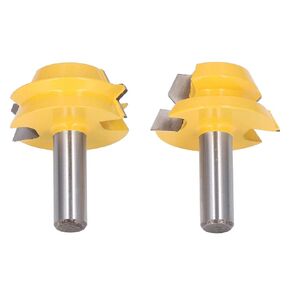 Octahedral Tenon Router Bit, Tungsten Carbide Milling Cutting Machine, 45 Steel , PTFE Coated, 1/2in Shank for Woodworking Tenon and Plywood Applications
