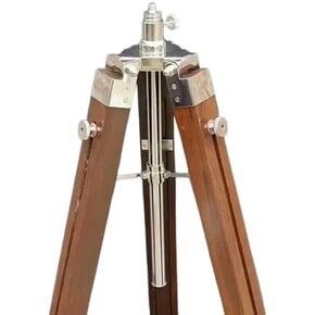 Nautical Wooden Tripod Floor Adjustable Stand, Multipurpose Brown Tripod, Home & Office Decor and Collectables Ideal Gift