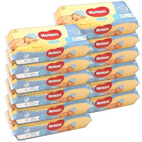 Huggies Baby Wipes Pure Water Fragrance Free Wipes, 56 Count (Pack of 12) Total 672 Wipes