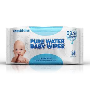 De-Chlorinated Pure Water Baby Wipes with Gentle 99.9% Water Formula with Grapefruit - Extract 60 Count (Pack of 1) - Pure Comfort for Your Little One