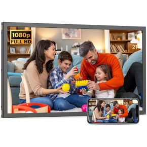 15.6" WiFi Photo Frame Large-Digital-Picture-Frame - 32GB FHD Touch Screen Digital Frame, Wall Mounted, Motion Sensor, Digital Frames for Sharing Photos and Videos via App Email, Gift for Grandparents