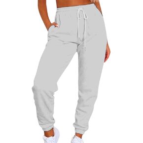 Muyise Fleece Lined Joggers for Women High Waisted Drawstring Thermal Sweatpants Workout Pants Running Pants with Pockets