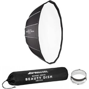 Westcott 36-Inch Beauty Dish Switch (White Interior) Bundle with Rapid Box and Bowens Beauty Dish Switch Insert (2 Items)