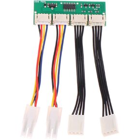 12V 4 in 1 Fast Speed Fan Simulators Emulators PC Fan Speed Controller for S21 S19K Desktop Cooling Accessories