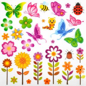 2 Sheets 9.8 x 9.8 Inches Thick Vinyl Gel Marine Animal Window Clings with 72 Reusable Ocean Creatures Stickers for Glass Bathroom Nursery Classroom and Under The Sea Party Decorations