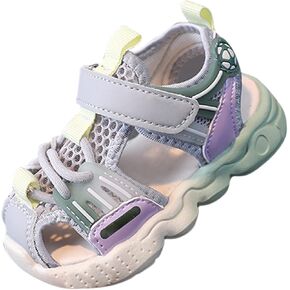 Infant Baby Toddler Girl Closed Toe Bungee Sandals 𝐀daptive Alternative Closure Easy On Sport Water Shoes