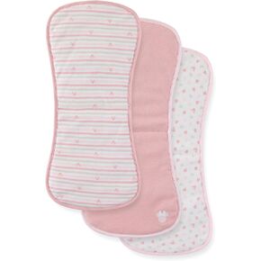Disney Baby Girls Minnie Mouse Burp Cloth 3 Pack Set for Newborns and Infants