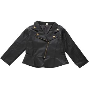 Kids Leather Zipper Outerwear Coat Short Jacket Coat For Boys Girls Lapel Jacket 3 To 6 Month Baby Girl Clothes