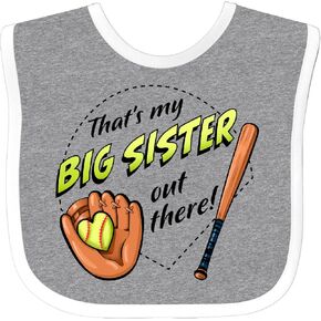inktastic That's My Big SIster Out There- Softball Baby Bib in Kuwait