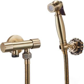 Handheld Bidet Sprayer for Toilet, Brass Cloth Diaper Sprayer Kit Wall Mounted Green Bronze Bidet Sprayer Set Single Handle Toilet Bidet Sprayer Kit with 150cm Shower Hose,Type a