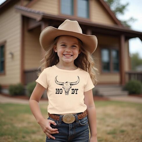 CM C & M Wodro Toddler Boy Girl Howdy Shirt Rodeo Cowboy T-Shirt Retro Western Graphic Tee Chil in Kuwait