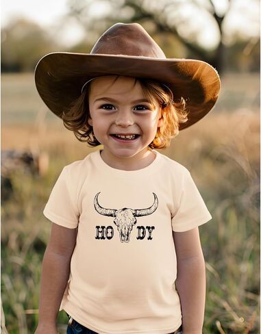 CM C & M Wodro Toddler Boy Girl Howdy Shirt Rodeo Cowboy T-Shirt Retro Western Graphic Tee Chil in Kuwait
