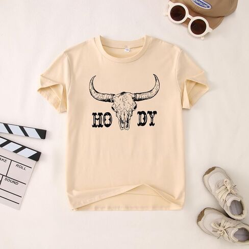 CM C & M Wodro Toddler Boy Girl Howdy Shirt Rodeo Cowboy T-Shirt Retro Western Graphic Tee Chil in Kuwait