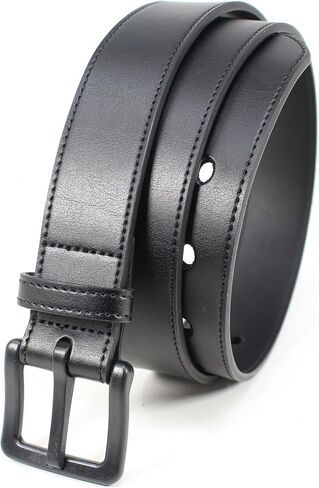 BC Belts Men's Metal Free Full Grain Leather Belt - Hypoallergenic No Nickel and TSA Approved in Kuwait