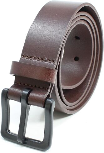 BC Belts Men's Metal Free Full Grain Leather Belt - Hypoallergenic No Nickel and TSA Approved in Kuwait