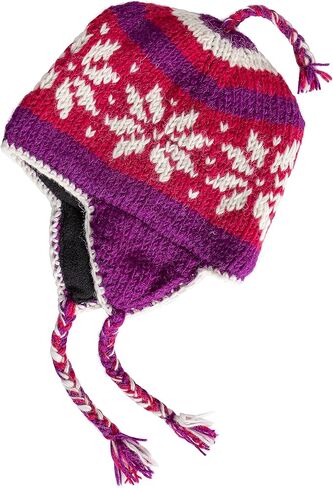 قبعة صوف شيربا منسوجة يدويا مع بطانة من الصوف الدقيق، اغطية للاذن، توك، قبعة صغيرة in Kuwait