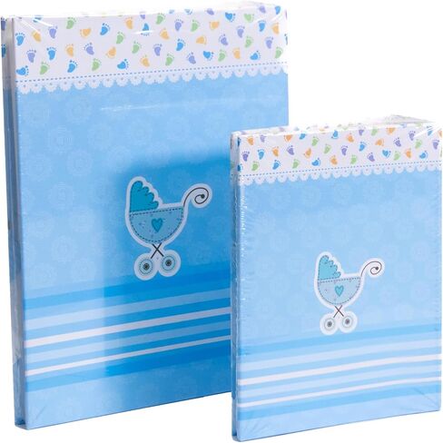 Photo Album Baby Blue, 2 Pack Photo Books for 200 photos and 100 photos 4x6 inch (Blue) in Saudi Arabia