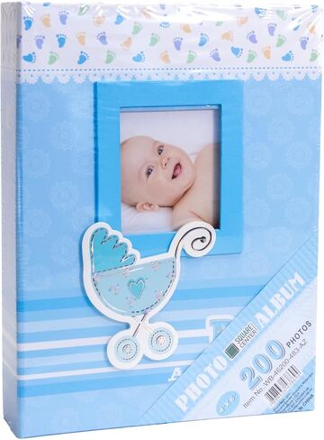 Photo Album Baby Blue, 2 Pack Photo Books for 200 photos and 100 photos 4x6 inch (Blue) in Saudi Arabia