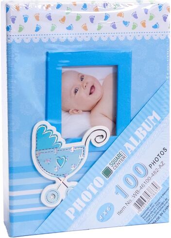 Photo Album Baby Blue, 2 Pack Photo Books for 200 photos and 100 photos 4x6 inch (Blue) in Saudi Arabia