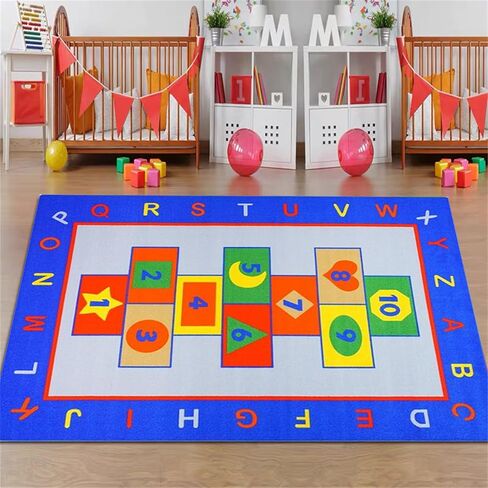 Kids Educational Rug，5x6ft，Colored Pencil Welcome Carpet，Classroom Rugs Elementary，Suitable for Children's Playrooms, Classrooms, Bedrooms and Nurseries in Kuwait