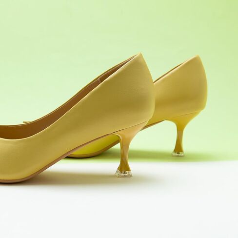 C.Paravano Women's Hitten Heel Pumps-Pointed Toe Shoes مع مشبك معدني | جلد ناعم للتنفس لأزياء المكاتب ، وحفلات الكوكتيل ، وليالي التاريخ ، وأحداث الربيع/الصيف in Saudi Arabia