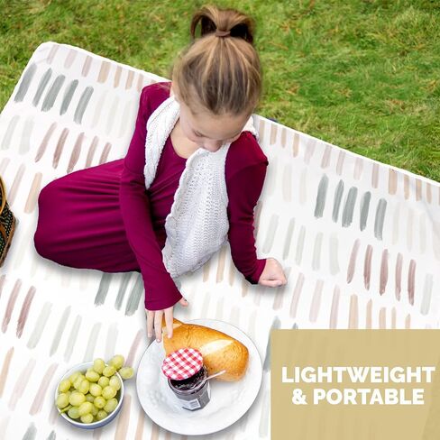 JumpOff Jo - Large Baby Splat Mat for Under High Chair, Booster Seat, Tabletop, Food Catcher - Protect Floor and Carpet from Spills & Crafts - Waterproof and Washable (Dashes) in Kuwait