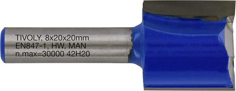 1 Straight Router Bit Ø 15mm - Carbide Blade Diamond Sharpened - 5/16" - 8mm Shank in Kuwait