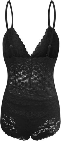 Women Fashion Print Mesh Lingerie Lace Lingerie Three Pieces Shorts Set Sexy Underwear Lace Maternity (Black, L) in Saudi Arabia