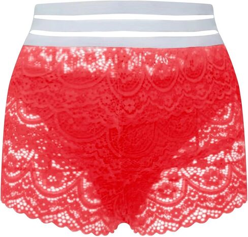 Women Fashion Print Mesh Lingerie Lace Lingerie Three Pieces Shorts Set Sexy Underwear Lace Maternity (RD1, XXXXXL) in Saudi Arabia