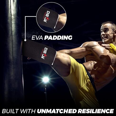 DEFY Shin Instep Foam Padded Shin Guard Protector Shin Support MMA Foot Protection Kickboxing in Kuwait