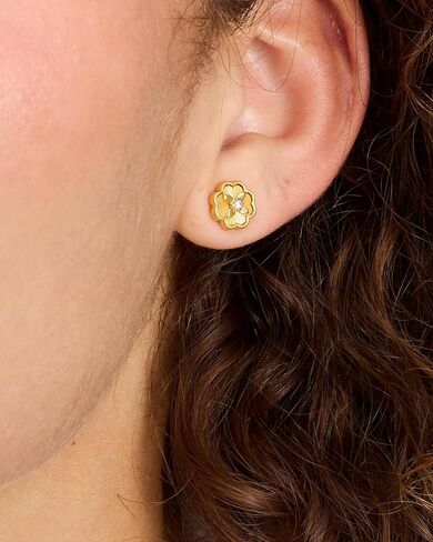 Kate Spade New York Heritage Bloom Studs Earrings Cream/Gold One Size in Saudi Arabia