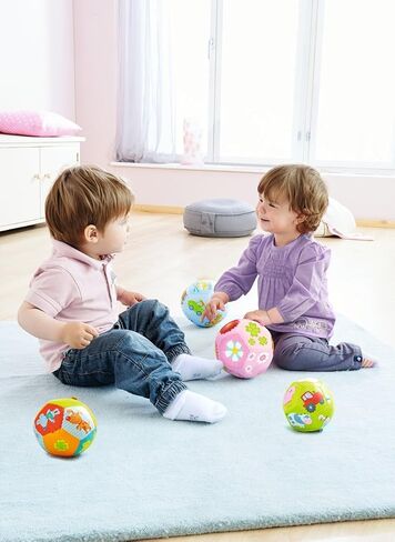 HABA Soft Baby Ball 5.5" Toys for 6-12 Months, Sensory & Tummy Time Play and Baby Ball for Play Pen, to Encourage Crawling, Rolling, and Gross Motor Skills in Saudi Arabia