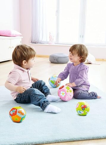 HABA Soft Baby Ball 5.5" Toys for 6-12 Months, Sensory & Tummy Time Play and Baby Ball for Play Pen, to Encourage Crawling, Rolling, and Gross Motor Skills in Saudi Arabia